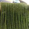 Pedra natural espinélio verde oliva 2mm facetado redondo conta semiacabada solta corrente longa pulseira diy