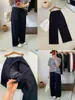 Calça Wide Leg Minimalista para Mulheres, Azul Escuro, Fluida, Emagrecimento, Calça Longa Casual Versátil, Jeans com Fleece de Liocel, Calça com Forro de Fleece