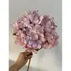 Flor de hortensia exquisita de una sola rama ceremonia de boda en casa salón de bodas flor artificial pintura al óleo hortensia atuendo suave vintage