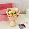Mini Ramo Pequeño con Acabado de Rosa Flor de Jabón Venta al por Mayor Ramo de Simulación Flor Seca Recuerdo Regalo Qixi para Novia Transfronterizo