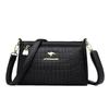 Bolsa de Bolso Multicamadas Bolsa Transversal Feminina 2024 Nova Bolsa Feminina de Couro Genuíno Bolsa para Mãe de Meia-Idade Bolsa de Ombro Fashion para Sogra