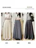 Falda de Punto de Lana para Mujer Otoño Invierno 2026 Nuevo Estilo Adelgazante Caída Línea A Larga de Longitud Media Casual Falda de Paraguas