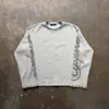 Camiseta Longa Y2K Europeia e Americana Transfronteiriça Tendência Estilo Americano com Estampa Retro Escura, Roupa Estilo Gótico High Street