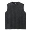 Chaleco de Verano Delgado Retro Moderno Estilo Americano Lavado para Hombre Camiseta Holgada para Hombre Camiseta sin Mangas para Hombre Color Sólido