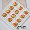 Letras Fofas Coloridas Contas Pintadas à Mão Vidro DIY Joias Acessórios Decorativos Feitos à Mão Colar de Contas Multicorrente para Celular