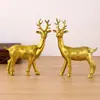Enfeites de veado em cobre, estatuetas de veado, veados de cobre, amendoins, repolho, móvel de TV, artesanato para hall de entrada, sala de estar de casa, decorações para empresa