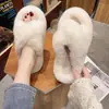 Chinelos de Pelo com Solado Grosso para Mulheres, Uso Externo, Novo Estilo Outono/Inverno 2026, Tira Cruzada, Mais Vendido da Internet, Tira Única, Roupa de Casa, Chinelos de Algodão Ins