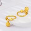 Aretes Completos de Oro Arena de Vietnam Latón Chapado en Oro Cuentas de Transferencia Cuentas de Oro Fideos de Arena Aretes de Moda para Mujer Accesorios para Aretes