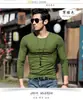 Camiseta Masculina de Manga Longa para Primavera e Verão 2019 Gola Redonda Slim Fit Cor Personalidade Moda Camiseta Básica Masculina Fabricantes
