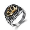 Anillo con Forma de Corona de Acero Inoxidable con Diseño Picado para Hombres y Mujeres, Corona de Acero Inoxidable, Estilo Noble Europeo y Americano, Anillo al por Mayor