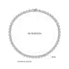 Nuevo Collar de Tenis de 5 mm Incrustado con Circonita Cobre Full Diamond Sensación de Alta Gama Amazon Transfronterizo Europeo y Americano Fábrica de Panyu Al por Mayor