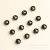 Atacado Ágata Negra Natural Carimbada a Ouro Contas Redondas Semi-Acabadas Doze Signos Contas Soltas Materiais para Contas DIY