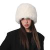 Outono e inverno quente chapéu de pele de coelho inverno feminino chapéu de pelúcia de malha grande circunferência da cabeça chapéu de pelúcia engrossado protetores de ouvido quentes chapéu frio