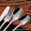 Fabricantes de origen venta al por mayor acero inoxidable vajilla infantil cuchillo y tenedor cuchara juego de cuatro piezas caja de regalo dibujos animados cuchara infantil