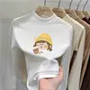 Ropa interior térmica para niñas: Colección Otoño/Invierno 2026, cuello semi-alto, camiseta de manga larga cepillada, top térmico de forro polar para niños