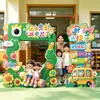 Temporada de Regreso a Clases Escuela Primaria y Jardín de Infantes Montaje de Escena Decoración de Salón de Clases Señalización, Señales Guía, Pared de Fondo para Eventos, Tablero Kt