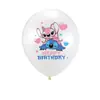 Globos Impresos de Lilo y Stitch de 12 pulgadas Transfronterizos Stitch Globos Temáticos para Fiesta de Cumpleaños Infantil Decoraciones al por Mayor