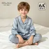 2026 Nuevos Pijamas de Seda para Niños Verano 100% Seda de Morera Amigable con la Piel Suave Fino Estilo Conjunto de Ropa para el Hogar para Niños y Niñas
