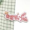 Parches de Texto Lindos Acrílicos al por Mayor, Insignias de Dibujos Animados Femeninas, Parches Creativos para Patinetes Eléctricos, Personalizables con Tu Propio Diseño