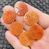 Colgante de jade Colgante de jade rojo verde seco redondo doble felicidad colgante jadeíta roja colgante hueco de doble cara pendientes colgante Marca de jade