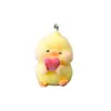Muñeco de Peluche de Patito Amarillo Lindo de Moda Colgante Casa de Muñecas Adorno de Resina DIY 3D Colgante para Bolso de Coche Decoración
