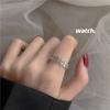 S925 anel banhado a prata esterlina atacado feminino nicho feminino high-end senso ins estilo simples anel leve luxo retro anel atacado