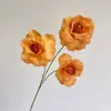 Simulação de 3 Ramos Longos Diamante Rosa Arranjo de Casamento Fundo Flor Estrada Empréstimo Flor Rosa Leffie Rosa Flor Decorativa
