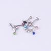 Pendientes de Zirconia de Colores de Corea del Sur para Mujer, Transfronterizos, para Dormir sin Quitar, Tornillos, Clavos de Oreja, Estilo Frío Simple