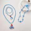 Collar de 3 piezas para niñas lindas, pulsera, moda princesa de Corea del Sur, accesorios para niños, juguetes de dibujos animados, joyería para bebé de 3 años