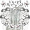 Paquete de Globos de Película de Aluminio Amazon Transfronterizo Decoración de Fiesta Set de Letras Globo de Cumpleaños de Papel de Aluminio Venta al por Mayor