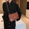 Bolsa retrô feminina de grande capacidade outono e inverno 2021 Nova Moda bolsa tiracolo textura popular deste ano bolsa quadrada pequena versátil