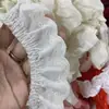 Tecido de Renda de Algodão Plissado Bordado com Laço, 4,5cm de Largura, para Sofá, Acessórios de Cabelo, Roupas de Animal de Estimação e Decoração de Tecido