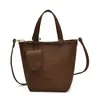 Bolso de Cubo de Cuero Texturizado de Moda para Mujer Verano 2025 Retro Versátil Moderno de Gama Alta Bolso de Hombro Único Cruzado