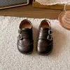 Zapatos de Cuero Retro para Niñas 2026 Primavera/Otoño Nuevos Clásicos Estilo Británico Mocasines para Bebés Flats Elegantes de Nicho Modernos