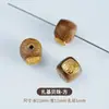Pulsera de Madera de Agar Natural con Bolsa de Cuentas Barriles de Oro de 24K Hecha a Mano DIY Pulsera Wenwan Cuentas Espaciadoras para Pulsera Colgante Al por Mayor