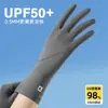 Guantes de Protección Solar Cool para Mujer Upf50+, Verano Anti-UV Seda de Hielo Ciclismo Vehículo Eléctrico Modelo Extendido Ultradelgado