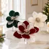 Novo produto transfronteiriço: flores de Natal simuladas, arte em tecido para decoração de atmosfera festiva, enfeites de flores preservadas estilo europeu, decorações para árvore de Natal