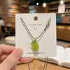 Collar de Uvas Verdes Frescas de Nuevo Estilo para Mujer, Cadena de Cuello de Moda de Verano de Gama Alta, Cadena para Clavícula de Temperamento Elegante para el Día a Día