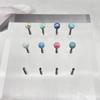 Aleación de titanio ASTMF136, Ópalo Aurora, color caramelo, gelatina de ópalo, pendientes para uñas de lengua, piercings para uñas de labios, joyería