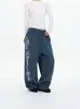 Pantalones deportivos holgados de estilo americano de moda para hombre y mujer, de corte recto y pierna ancha, con estampado de letras, casual, para jazz y hiphop