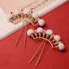 Acessórios de Cabelo Orelhas de Coelho Hanfu Antigo Bola de Cabelo Vermelha Grampo de Cabelo com Borla Escorregadia Clipe Lateral Adorno de Cabeça Traje de Ano Novo Adorno de Cabeça Feminino