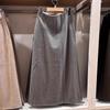 472562 Vestido Estrecho de Punto de Ante para Mujer Ajustado Adelgazante Falda Casual 24 Otoño e Invierno Nuevo