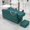 Cama para Lavar el Cabello de Salón de Peluquería Estilo Celebridad de Internet Semi-Reclinable Lavabo Profundo Cama para Lavar el Cabello Salón de Peluquería Cama para Enjuagar Cama para Cuidado y Crecimiento del Cabello