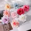 Simulação cabeça de flor rosa faça você mesmo coroa de pulso acessórios de cabelo grampo de cabelo flor parede decoração acessórios flor de casamento atacado