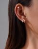 Europa e Estados Unidos cross-border hot-selling real ouro latão chapeamento incrustado zircão moda cinco pontas estrela alta qualidade senhoras brincos terno