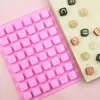 26 Teclas de Letras y Números Molde de Chocolate de Silicona de Grado Alimenticio Piedra Difusora Molde para Bricolaje Gránulos de Cera Pintura a la Cera