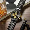 Lige/ Transfronterizo Nuevo Reloj Deportivo Multifuncional de Cuarzo Tres Ojos Seis Manecillas Cronógrafo Resistente al Agua Luminoso para Hombre