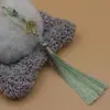 Abanico Xiangfei de 12 cm con Borla Verde, Abanico de Borla de Mariposa con Borlas Colgantes, Accesorio de Ropa Han de Estilo Antiguo, Sobre de Cheongsam de Estilo Étnico