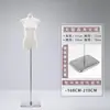 Mannequin Plano Estilo Coreano para Loja de Roupas, Meio Corpo para Vitrine, Manequim Plano para Peito, Suporte de Exibição de Modelo para Roupas Femininas, Corpo Inteiro