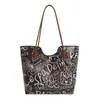 Bolsa Tote de Mão com Grafite para Mulheres Nova Coleção Primavera/Verão 2026 Bolsa de Ombro Casual Grande Capacidade Bolsa de Axila Bolsa Transversal